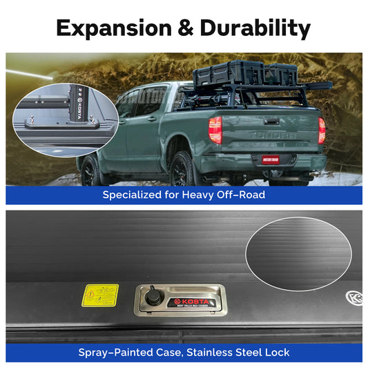 KOSTA Manual Retractable Truck Bed Cover - Toyota Tundra