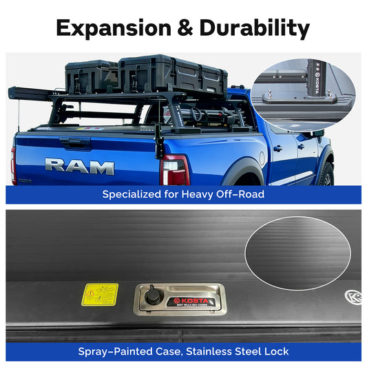 KOSTA Manual Retractable Truck Bed Cover - Ram 1500