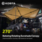 KOSTA 270° Batwing Rotating Sunshade Awning