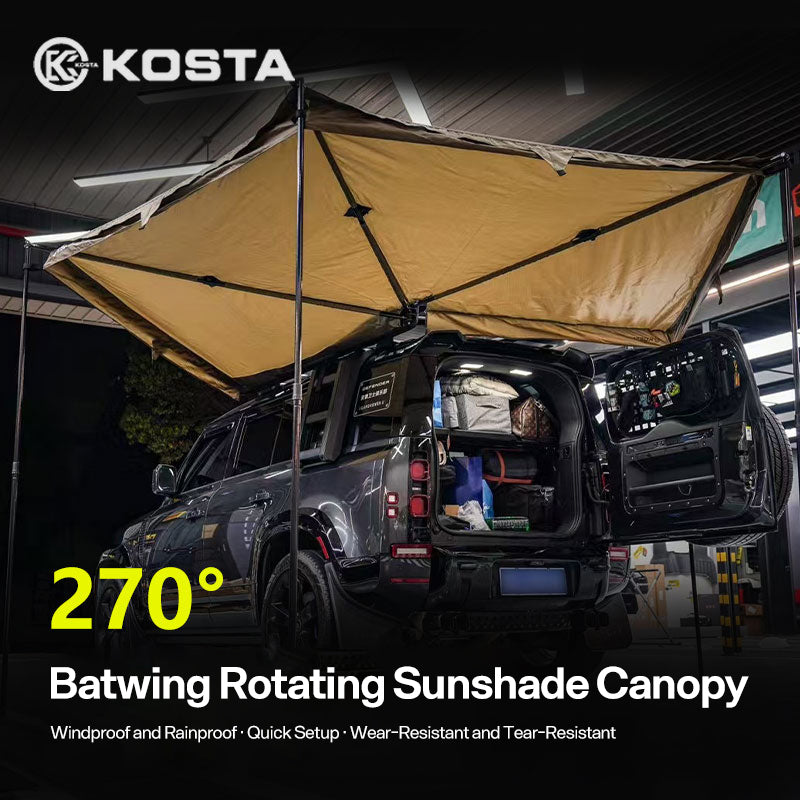 KOSTA 270° Batwing Rotating Sunshade Awning