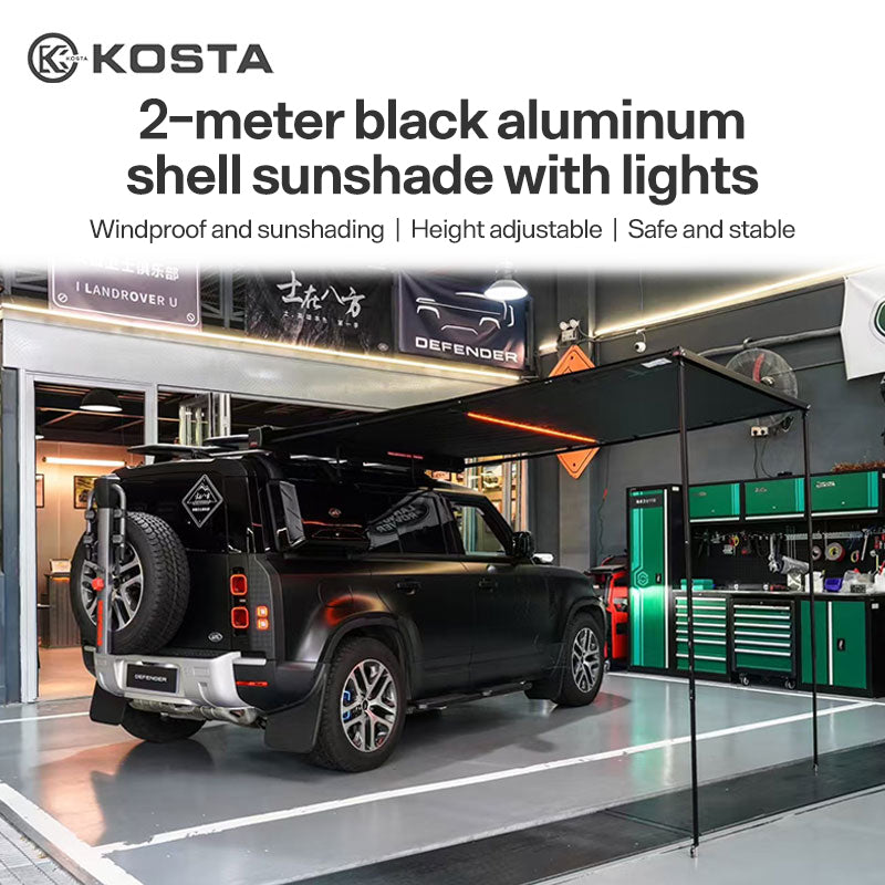 KOSTA 2m Retractable Awning with LED light