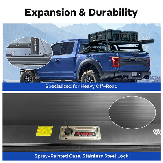 KOSTA Manual Retractable Truck Bed Cover - Ford F-150