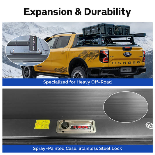 KOSTA Manual Retractable Truck Bed Cover - Ford Ranger