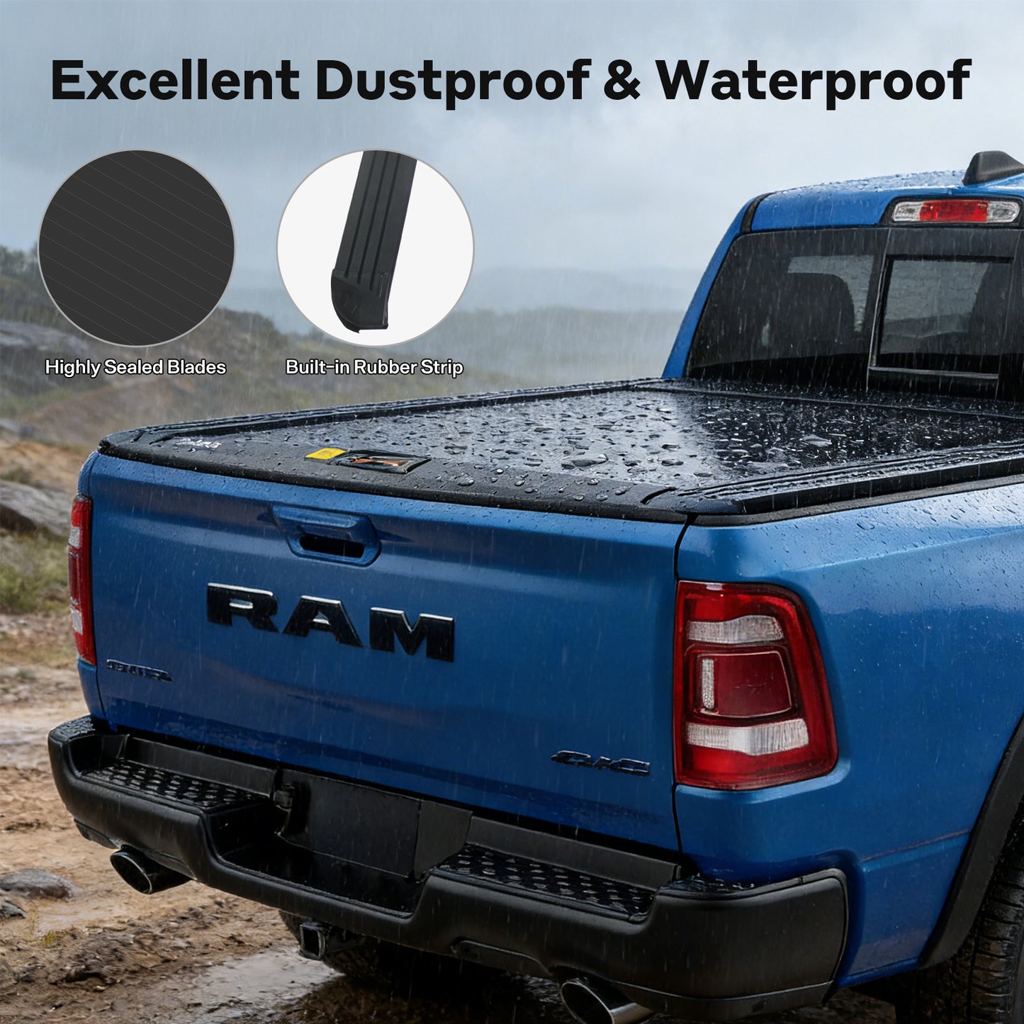 KOSTA Manual Retractable Truck Bed Cover - Ram 1500