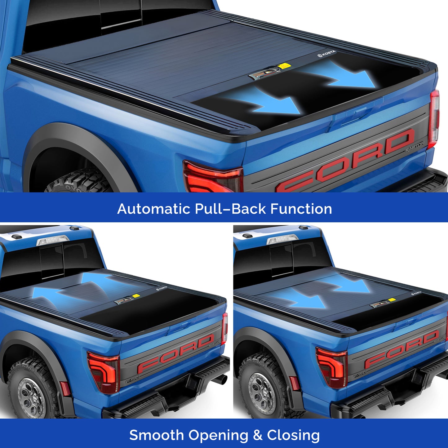 KOSTA Manual Retractable Truck Bed Cover - Ford F-150