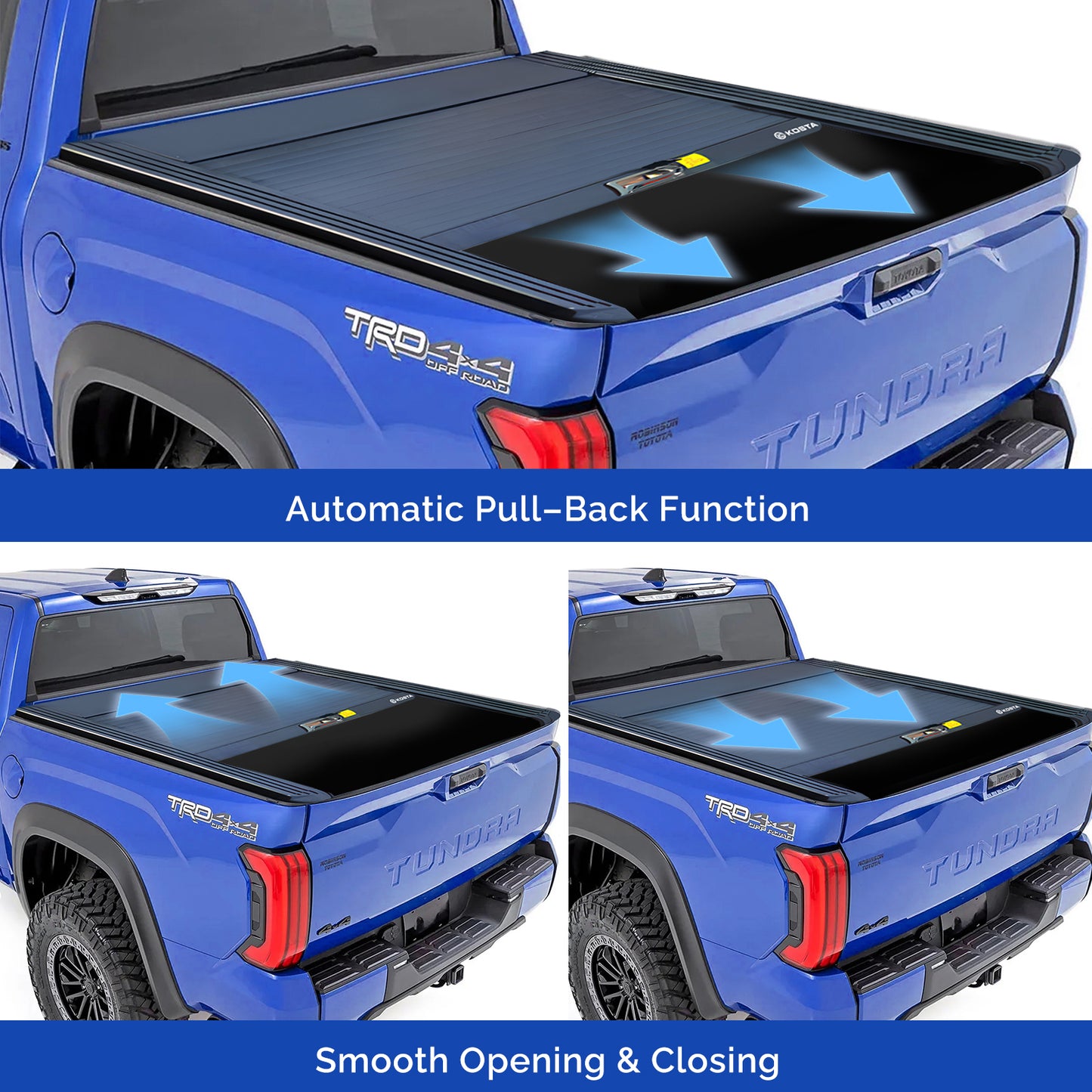KOSTA Manual Retractable Truck Bed Cover - Toyota Tundra