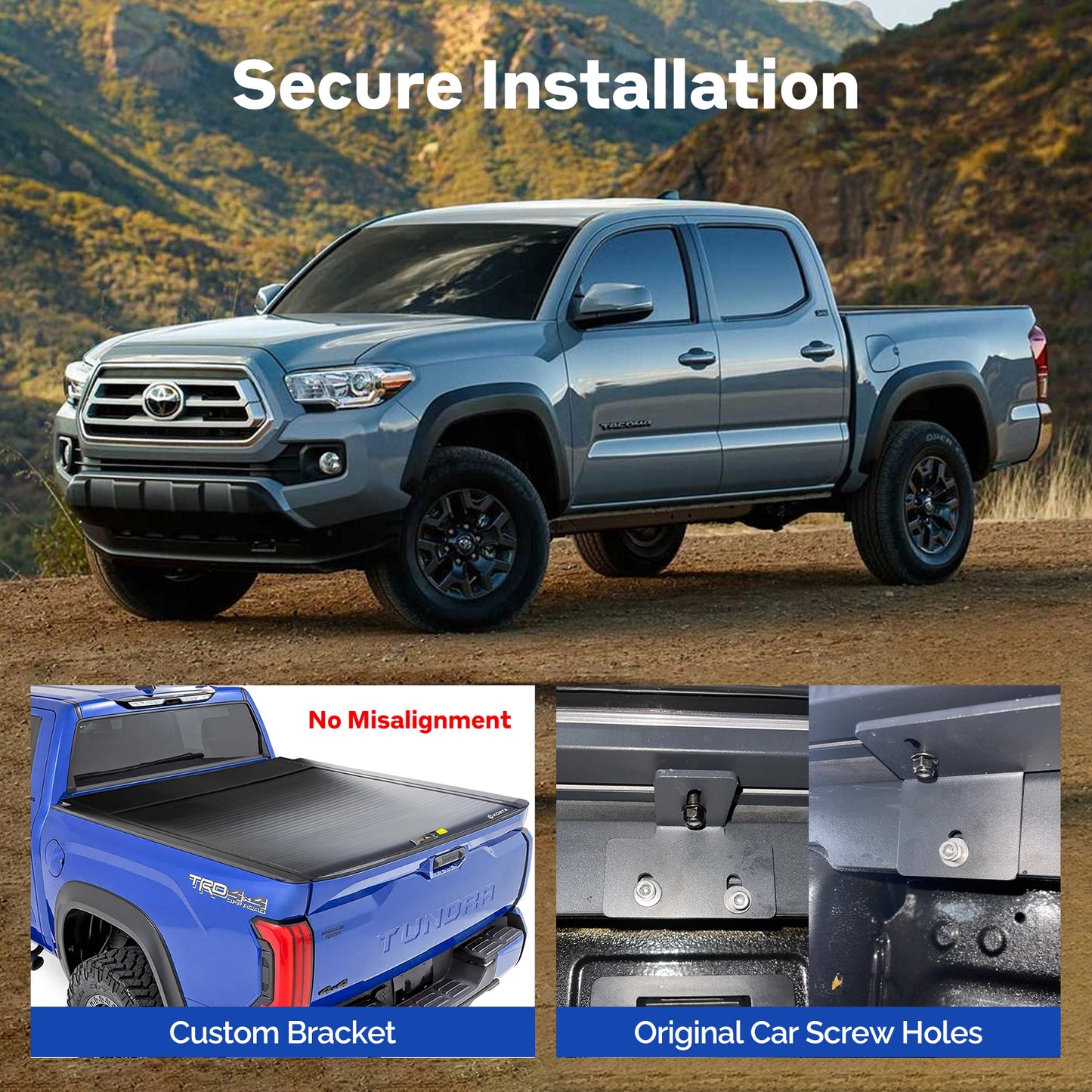 KOSTA Manual Retractable Truck Bed Cover - Toyota Tundra