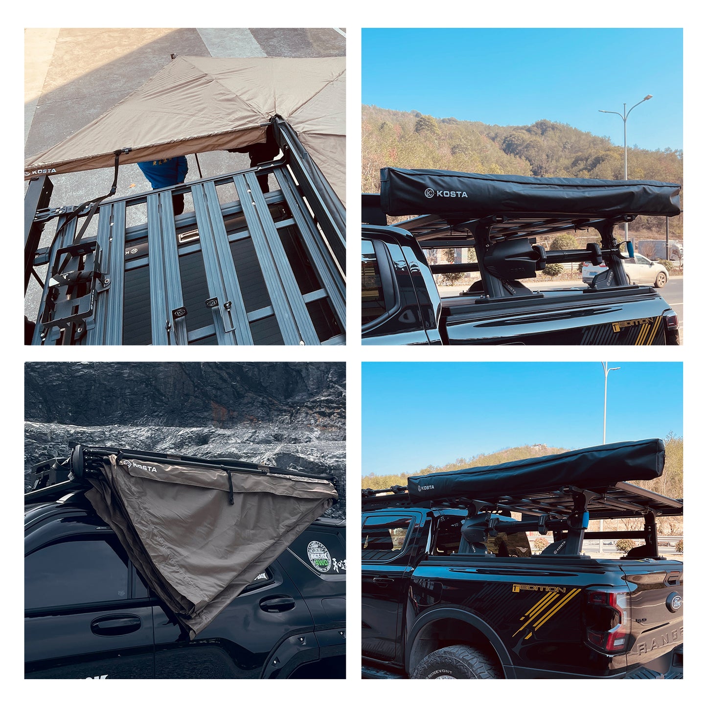 KOSTA 270° Batwing Rotating Sunshade Awning