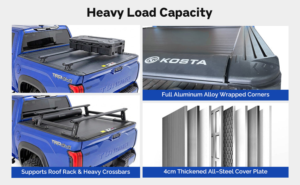 KOSTA Manual Retractable Truck Bed Cover - Toyota Tundra