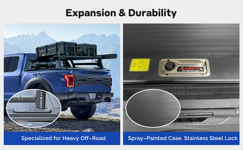 KOSTA Manual Retractable Truck Bed Cover - Ford F-150