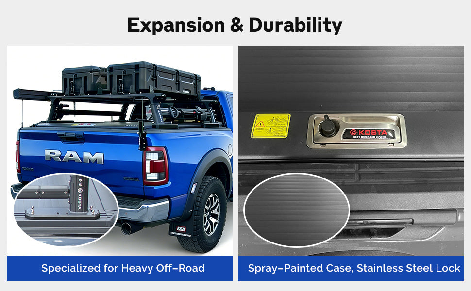 KOSTA Manual Retractable Truck Bed Cover - Ram 1500