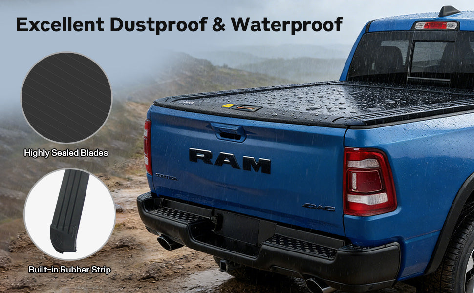 KOSTA Manual Retractable Truck Bed Cover - Ram 1500