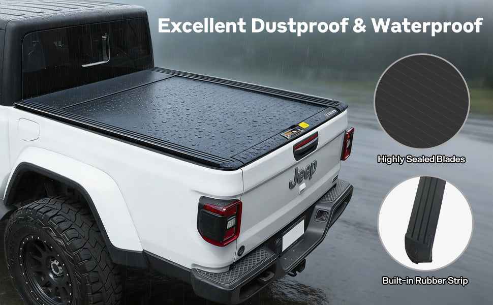 KOSTA Manual Retractable Truck Bed Cover - Jeep Gladiator