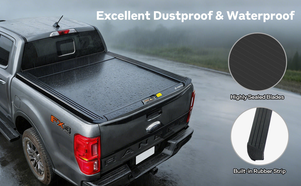 KOSTA Manual Retractable Truck Bed Cover - Ford Ranger