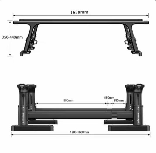 Bestwyll Multifunctional Pickup Truck Roof Rack  (350-440mm)