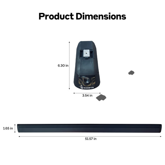 KOSTA Universal Aluminum Roof Rack Cross Bars with T-Slot