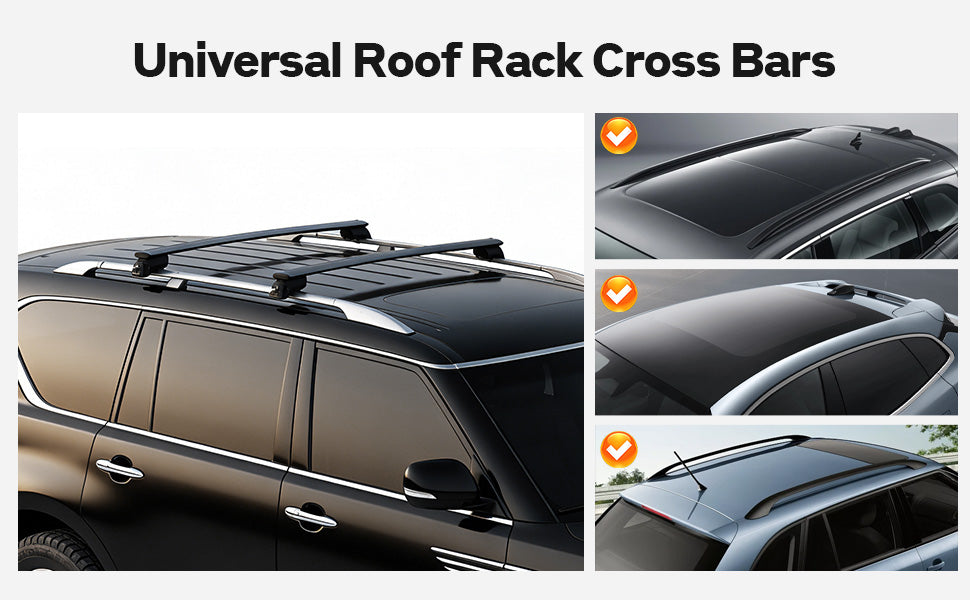 KOSTA Universal Aluminum Roof Rack Cross Bars with T-Slot