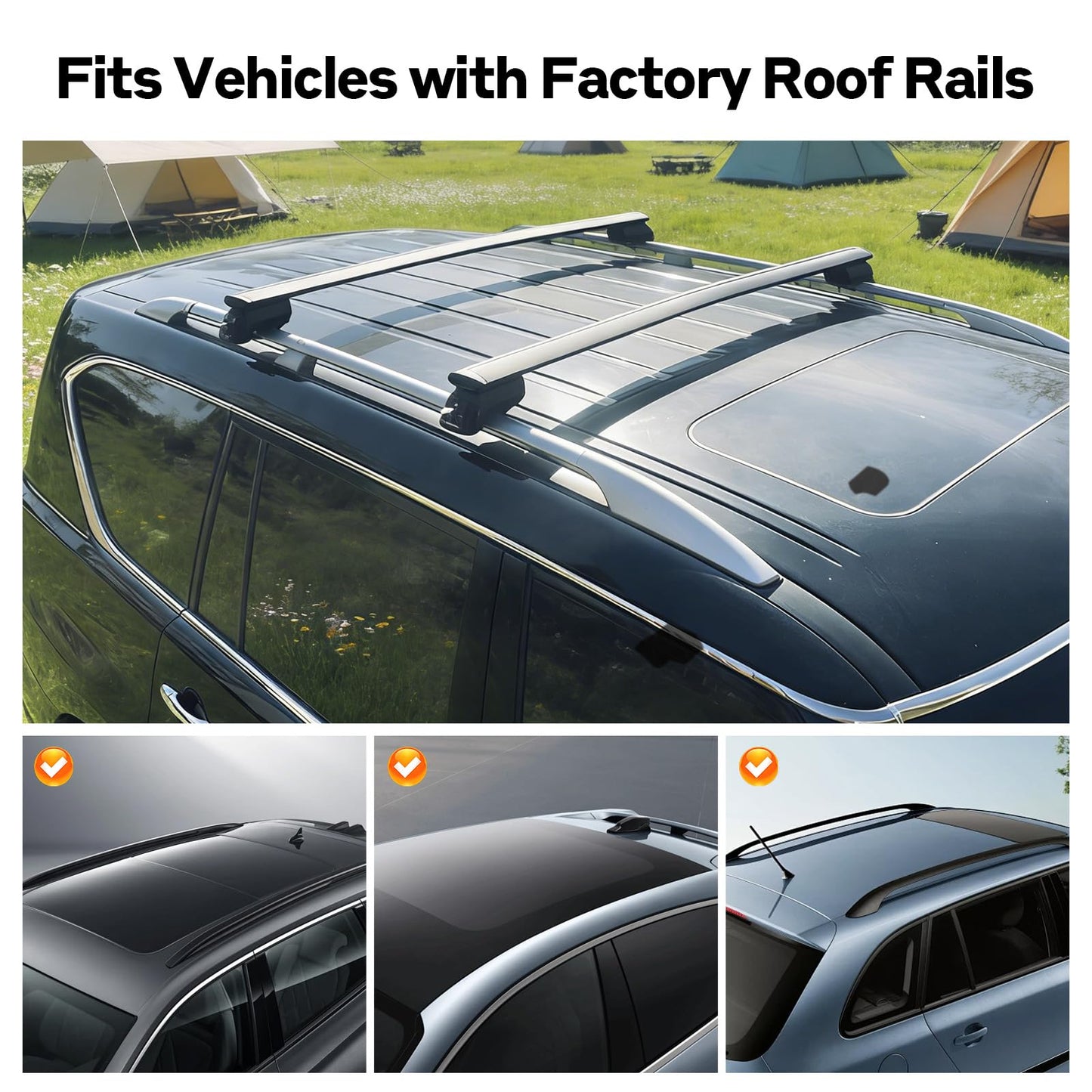 KOSTA Universal Aluminum Roof Rack Cross Bars with T-Slot