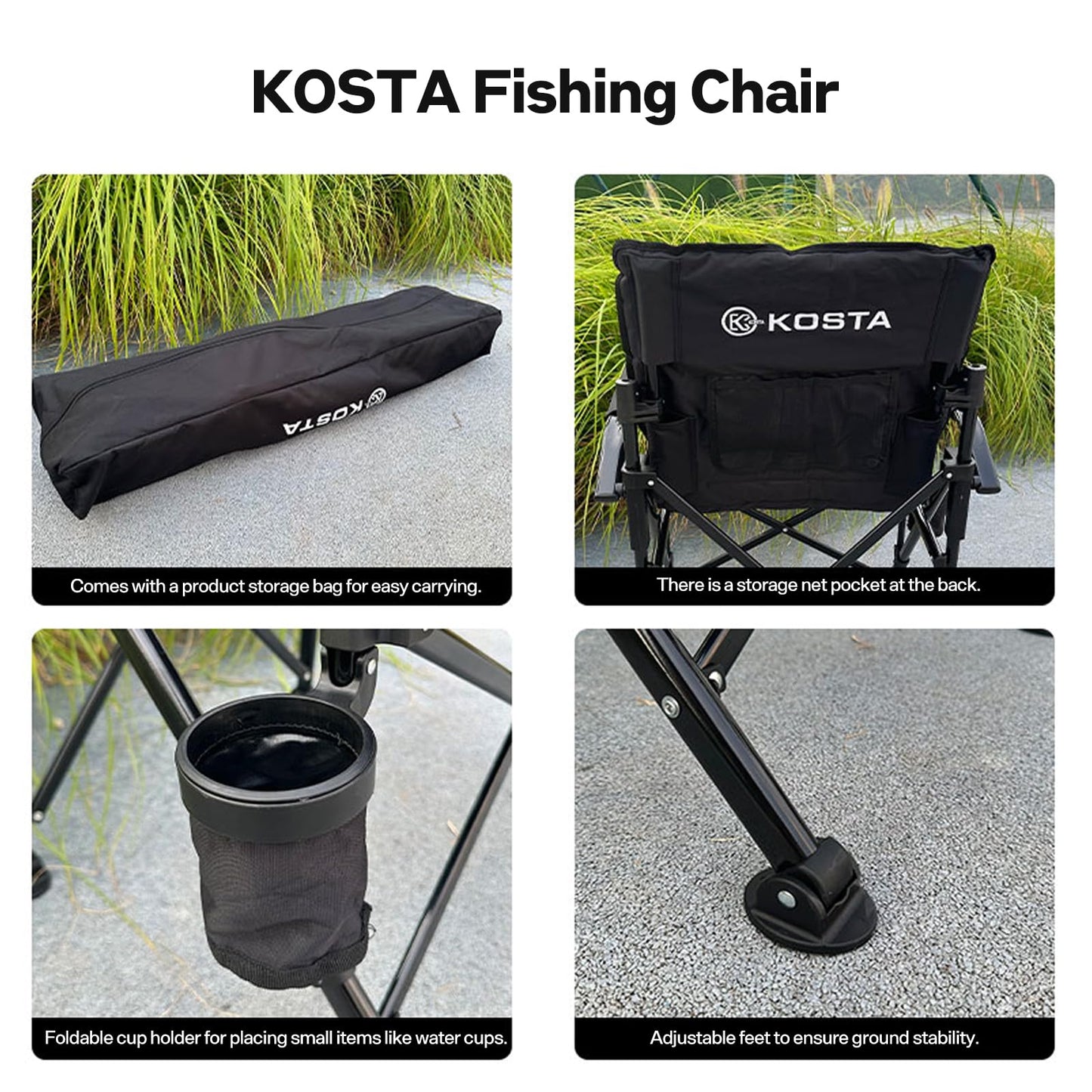 KOSTA 2nd-Generation Folding Fishing Chair