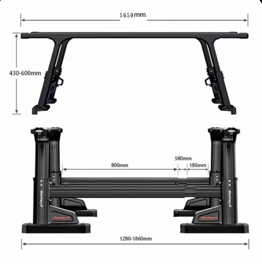Bestwyll Multifunctional Pickup Truck Roof Rack  (430-600mm)